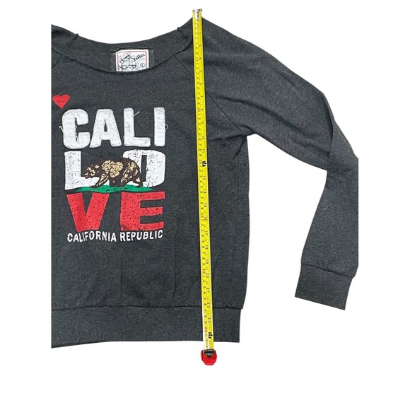 Reflex Cali Love Heritage Sweatshirt Size L Gray California Republic Bear - Picture 4 of 6